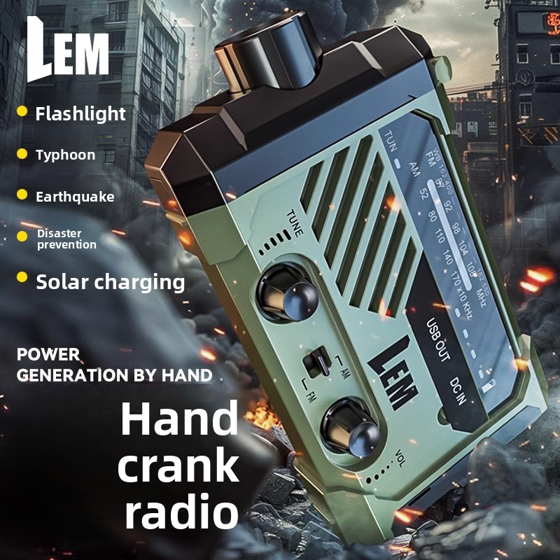 Solar Powered Charger - Radio Darurat Bertenaga Engkol Tangan &