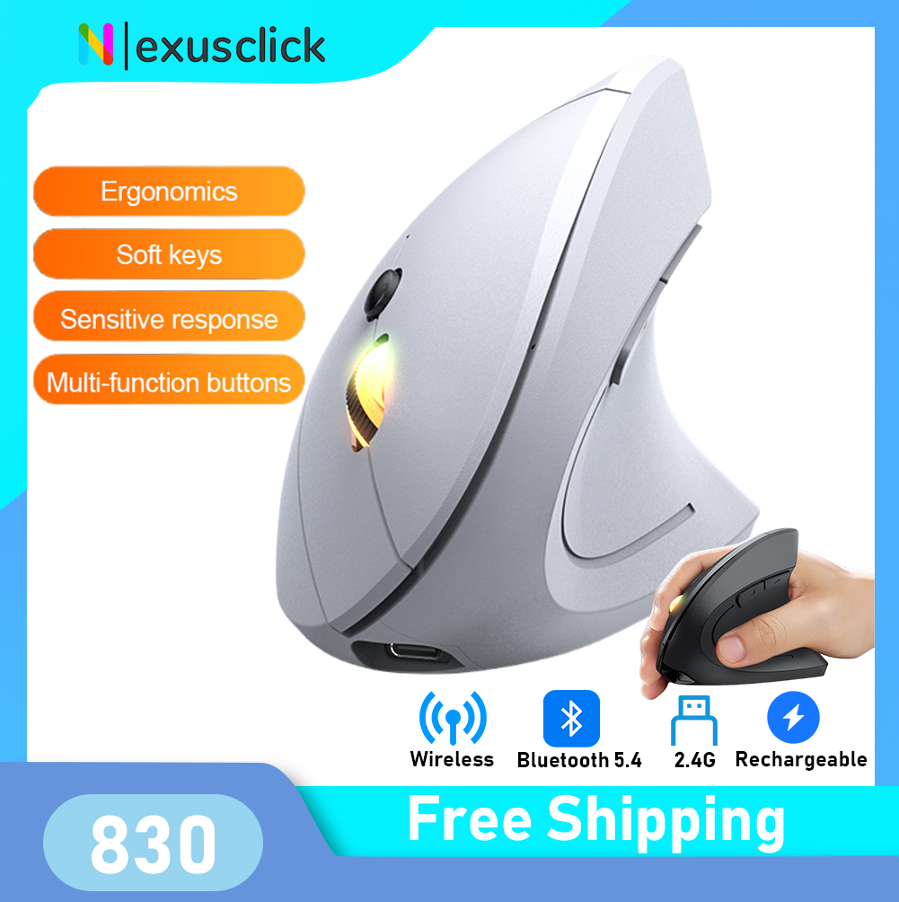 Auto Mouse Mover - Mouse Nirkabel Bluetooth 2.4GHz Mouse Vertikal