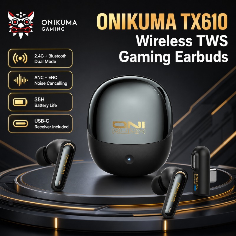 Earbuds Anc Wireless - ONIKUMA TX610 Earbud Gaming Nirkabel Mode