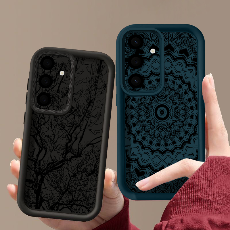Casing Pola Totem Bunga Retro  - Samsung Galaxy A55 ulasan dan harga