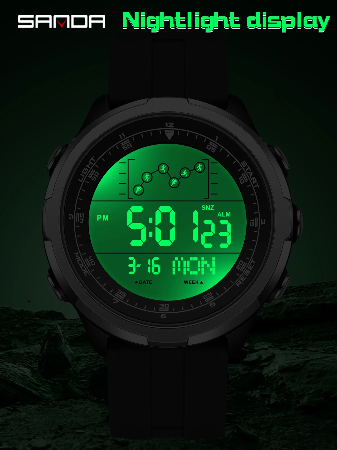 Jam Tangan Digital SANDA Pria  - Electronics Gadgets For Men ulasan dan harga