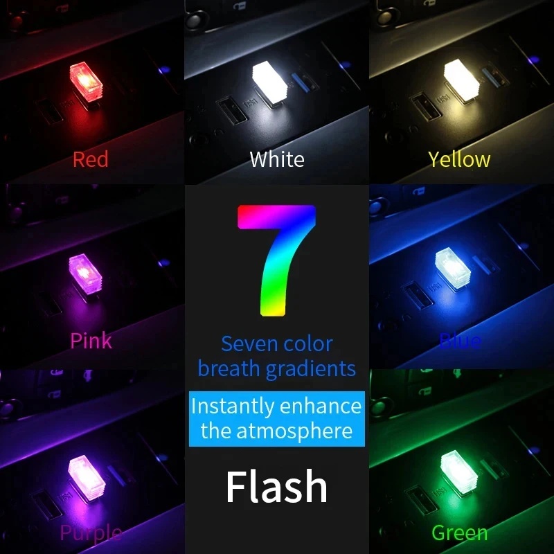 1/4pc Lampu LED Mini USB Mobil - Electronics Gadgets For Car ulasan dan harga
