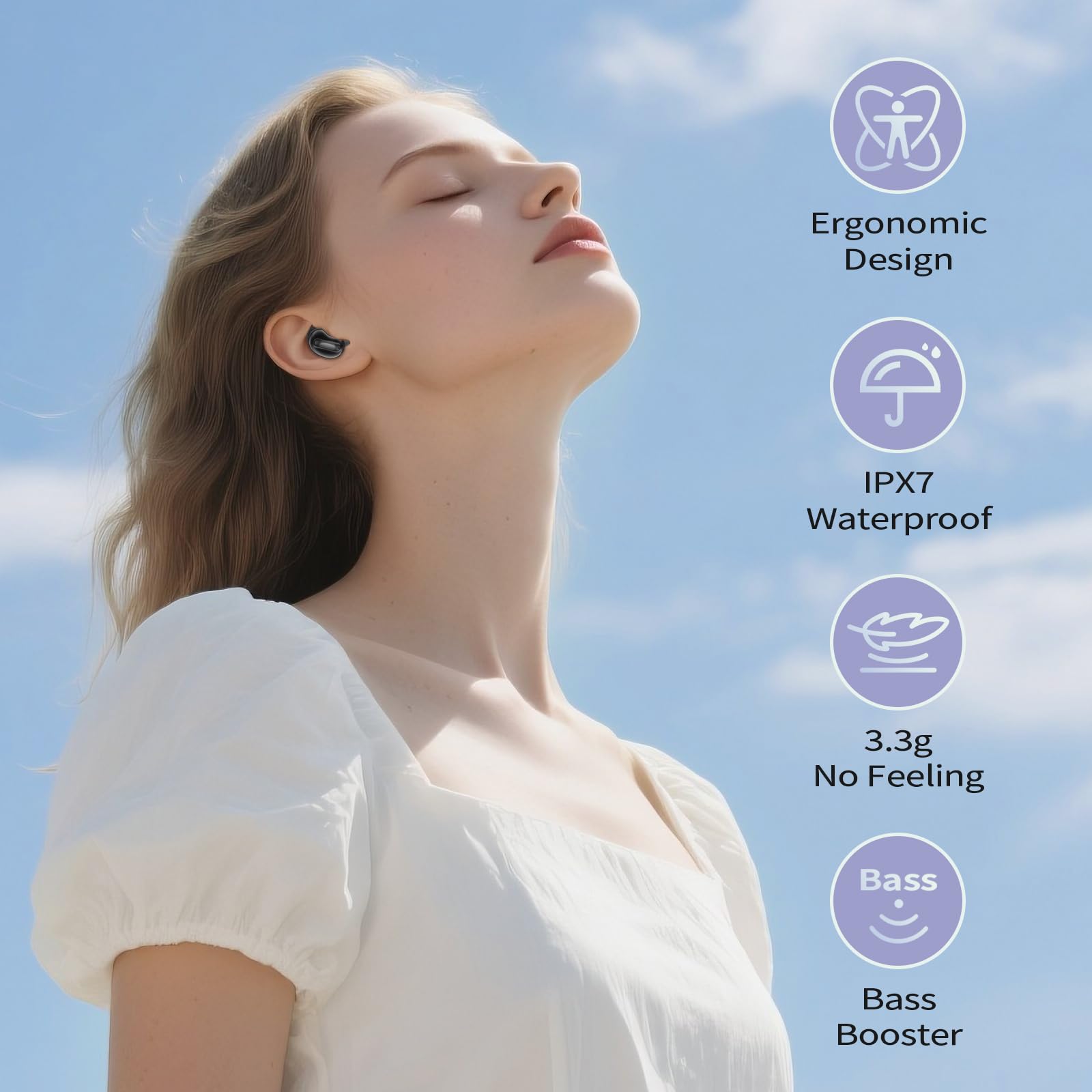 Earbud Tidur Mini D20 untuk Ti - Earbuds Anc Wireless ulasan dan harga