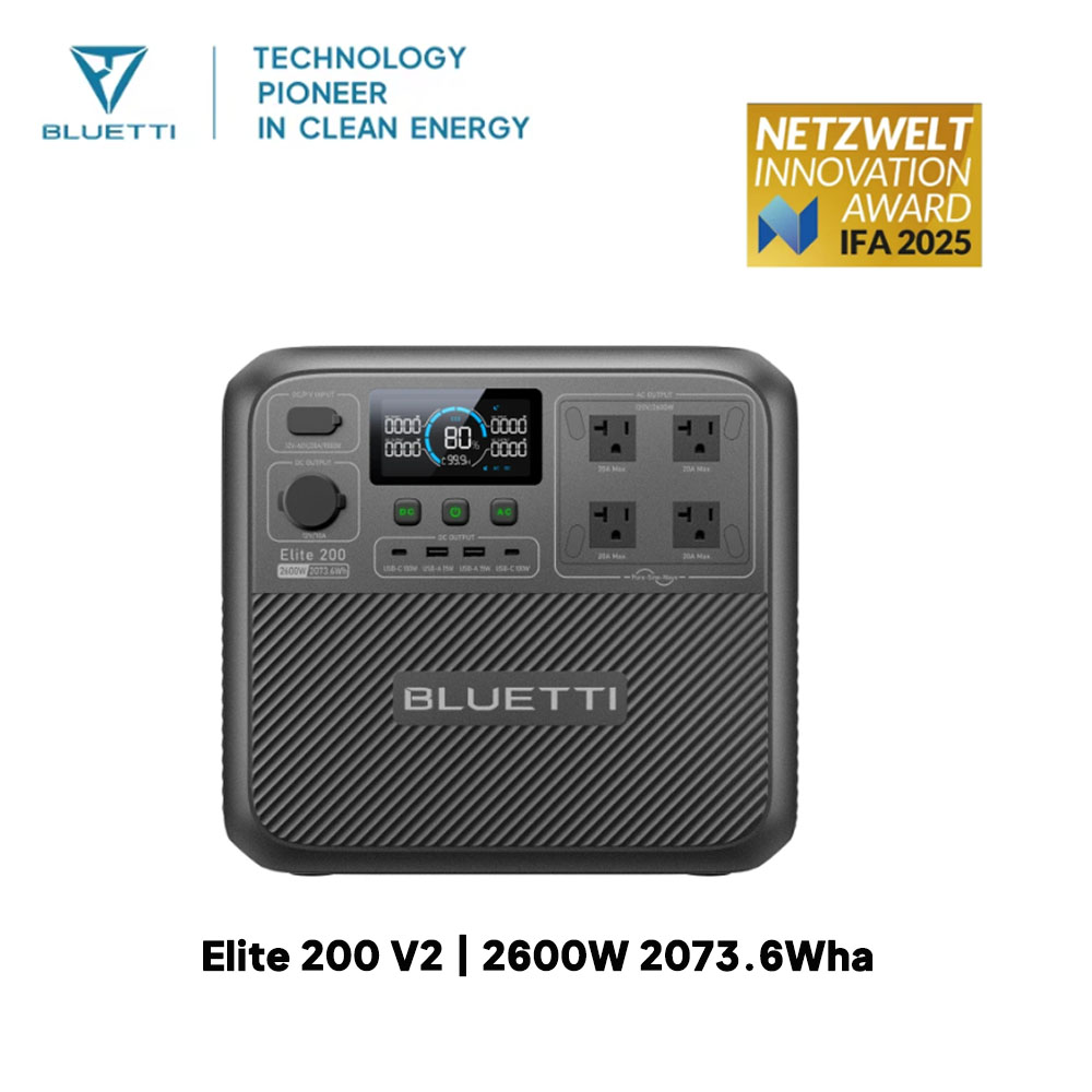 【Renew】BLUETTI Elite 200 V2 St - Solar Powered Charger ulasan dan harga