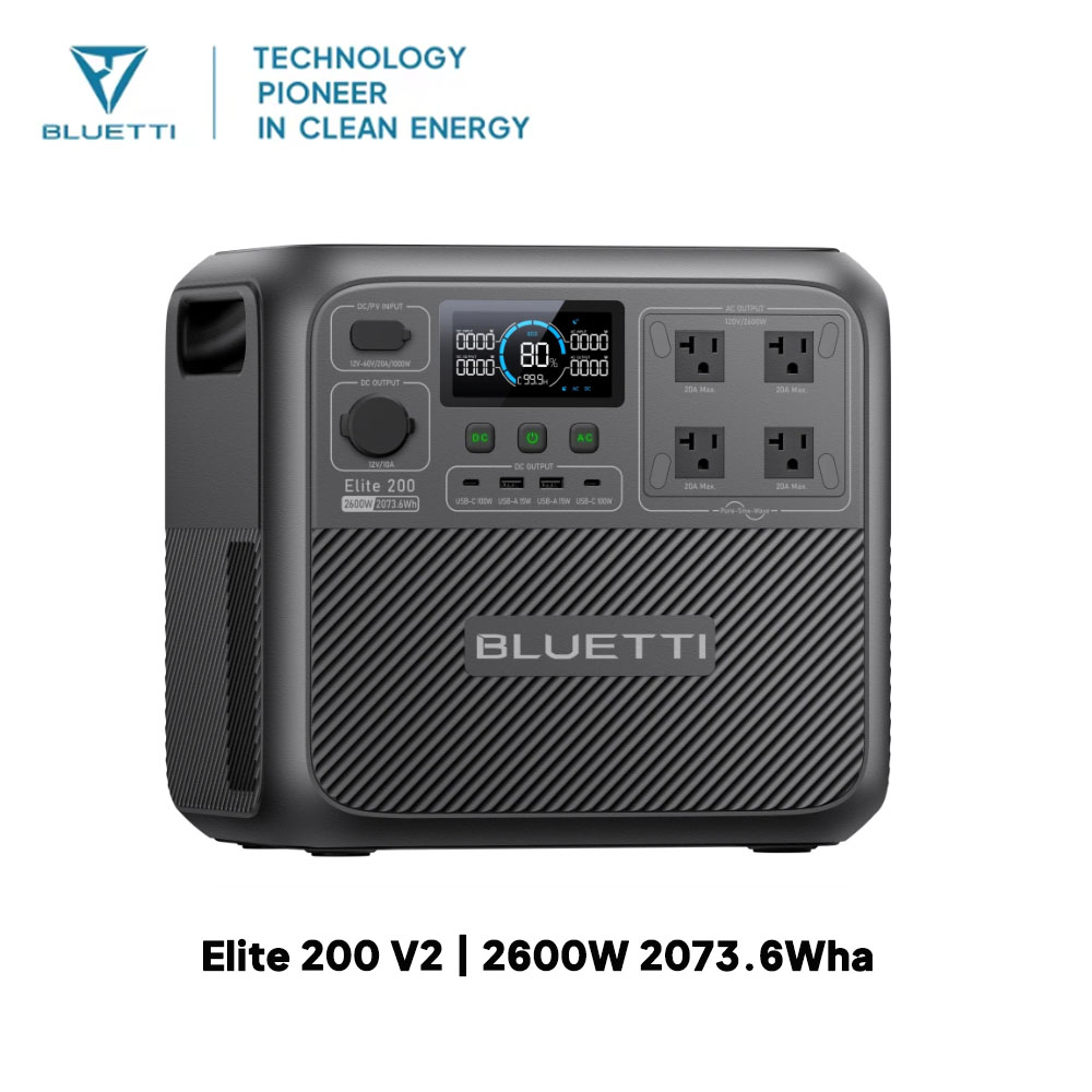 【Renew】BLUETTI Elite 200 V2 St - Solar Powered Charger ulasan dan harga