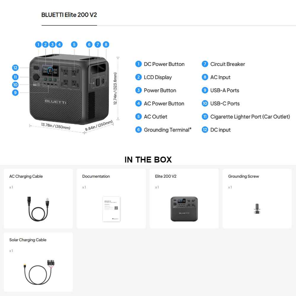 【Renew】BLUETTI Elite 200 V2 St - Solar Powered Charger ulasan dan harga