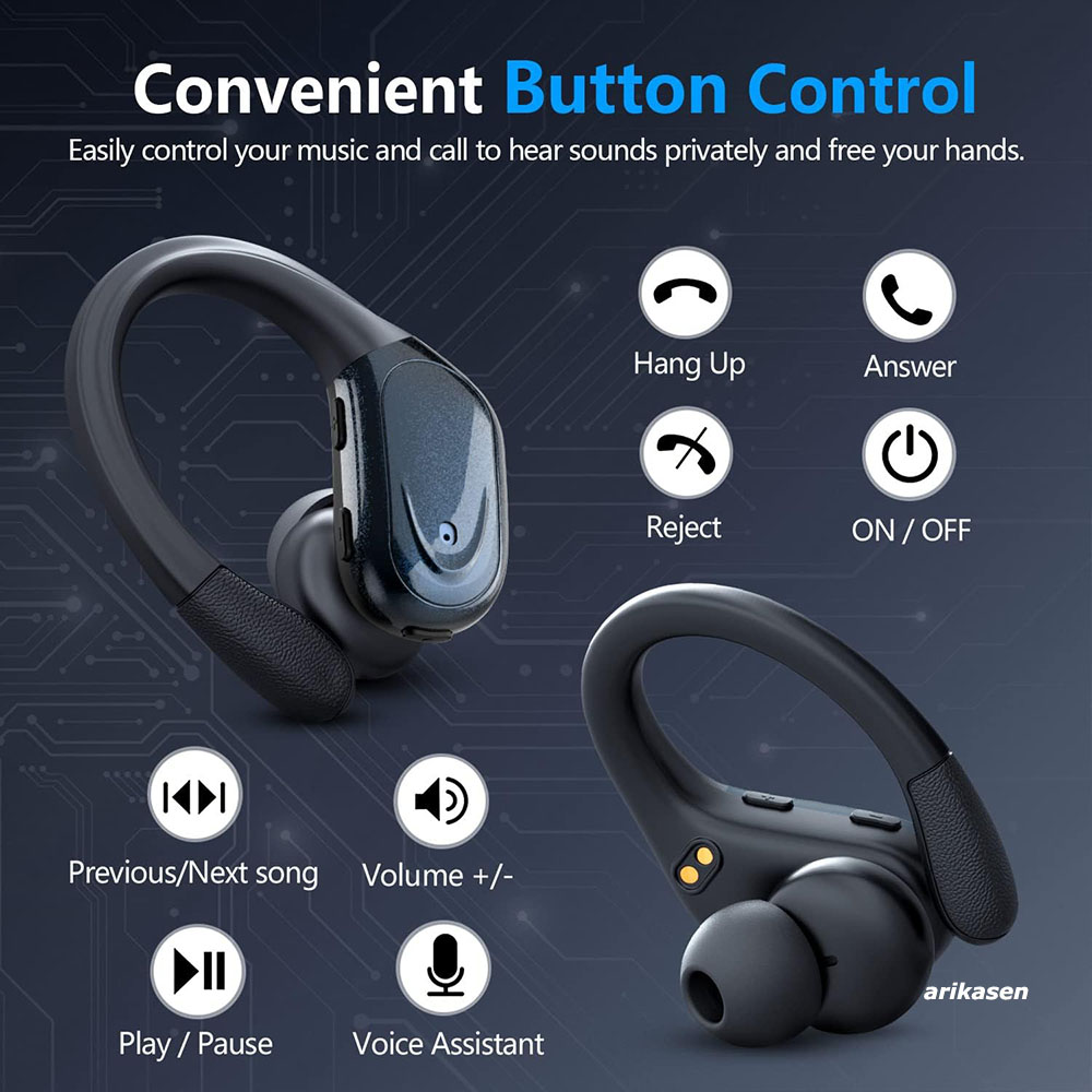 Earbud olahraga Bluetooth 5.3  - Earbuds Anc Wireless ulasan dan harga