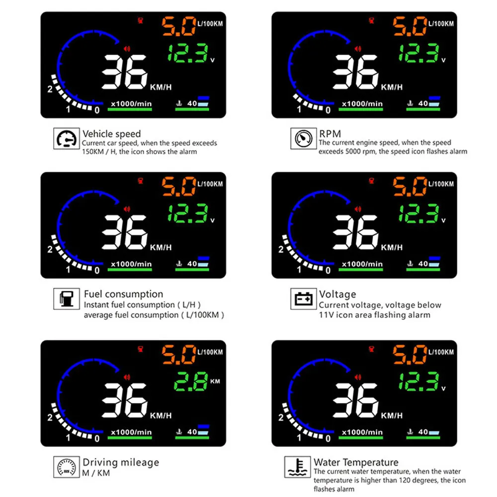 A8 OBD HUD Head-up Display Spe - Electronics Gadgets For Car ulasan dan harga